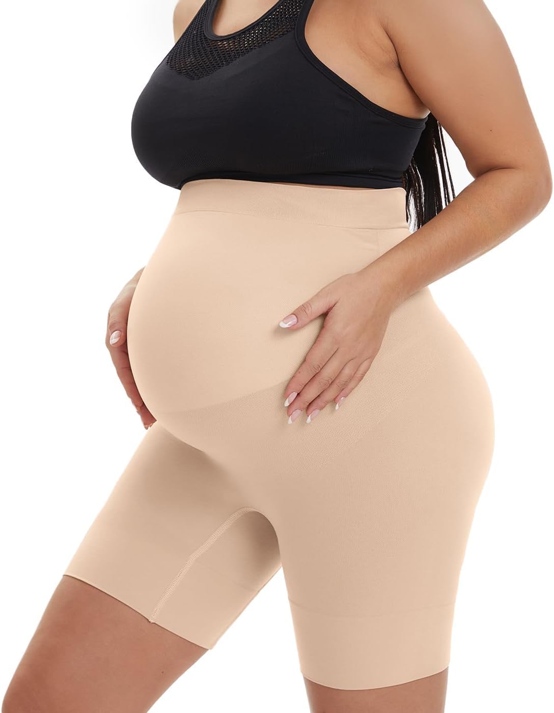 Pantalones cortos de maternidad de 15 cm, para embarazo, yoga, entrenamiento, ropa deportiva para mujer, suaves como la mantequilla
