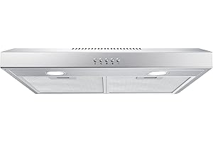 FIREGAS 60 cm Visor Cooker Hood with Brushless Motor, Stainless Steel Extractor Hood 600mm, Under Cabinet Hood, Wall Mounted Extractor,Recirculation/Extraction