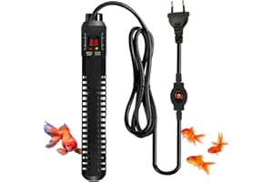 Aofesel 500W Aquarium Heizung, Temperatur Einstellbare Aquarium Heizer mit LED-Digitalanzeige, Saugnäpfen und Übertemperaturschutz, Thermostatheizung für Fischtanks und Aquarium 50L-400L