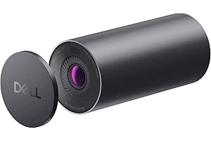 Dell WB7022 UltraSharp Webcam, 4K UHD, 8.3 MP, 5X HD Digital Zoom, Privacy Lens Cap, 65, 78 and 90 degree FOV, Auto framing, Auto Light Correction, Auto Focus