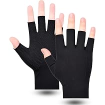 Gants Vélo Demi-doigts Homme - Anti-dérapants - Respirants - Protection UV - Taille M/L