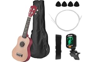 Btuty Ukulele 21 Pollici Acustica Ukulele Uke Kit Basswood con Borsa per il Trasporto Uke Corde per Corde per Chitarra Picker