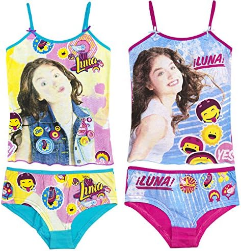 Official Disney Soy Luna Licensed Girls Underwear Set Bulk 4 PCS Pack 2 Briefs + 2 Cami Vest 9/10