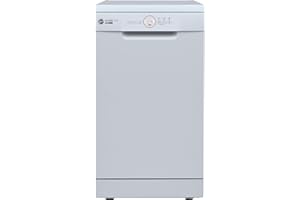 Hoover H-DISH 500 Freestanding Slimline Dishwasher, 10 Place Settings, Class E, Total Care Programme & Quick Wash, Eco Mode, White, 45x61x85 cm - HDPH 2D1049W-80