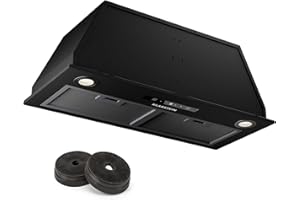 Klarstein Hotte Aspirante Encastrable 72 cm, Hotte Aspirante Silencieuse, Hotte de Cuisine avec Lampes LED, Débit d'Air Puissant 439 m³/h, Minuterie, Commandes Tactiles, Hotte avec Évacuation