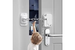 KXYINOS Window Locks 2 Pack, Window Restrictor Child Safety Locks for UPVC, Adjustable Window Safety Lock Self Adhesive for Safety Cabinets Lock, Door Lock