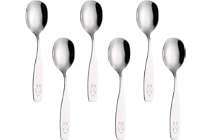 Exzact 6 Stk Esslöffel/Kinderbesteck Edelstahl 6-teiliges Set/Kinderbesteck/Besteck