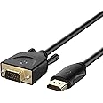 Rankie Câble HDMI vers VGA (Male à Male), Compatible avec Ordinateur Portable, PC, Moniteur, Projecteur, HDTV, 1,8m
