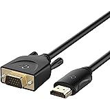 Rankie Câble HDMI vers VGA (Male à Male), Compatible avec Ordinateur Portable, PC, Moniteur, Projecteur, HDTV, 1,8m