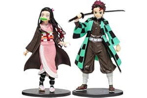 FISAPBXC Demonslayer Figura,2 PCS Demonslayer Modelo Personaje de Anime PVC Action Statue Coleccionables de Juguete Anime Muñeca Adornos Escritorio Popular Juguetedecoración para Coches Dormitorios