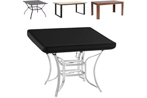 YEARNINGLIFE Pokrowiec na blat stołu, pokrowiec ochronny na meble ogrodowe, pokrowiec Oxford 420D, wodoszczelny, wiatroszczelny, czarny, na stoły ogrodowe, meble tarasowe (200 x 100 x 10 cm)