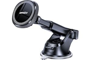 APPS2Car Soporte Móvil Coche MagSafe, Soporte Teléfono Coche Iman Súper Potente con Ventosa para Parabrisas,Salpicadero y Escritorio,Compatibles con iPhone Serie 16 15 14 13 12 con Otros Teléfonos