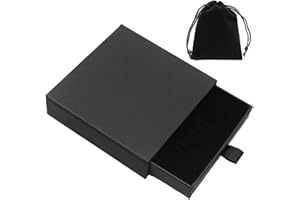 NYXSEAT 1 x pudełko prezentowe na biżuterię, z 1 aksamitnym woreczkiem, kolczyki, pudełko do przechowywania kolczyków, przenośna szkatułka na biżuterię, pudełko na naszyjnik, pudełko prezentowe na bransoletkę