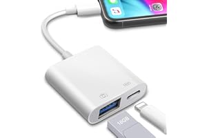 LOYDIA [Certifié Apple MFi] Adaptateur Lightning vers USB 3.0 avec Port de Charge Rapide, Adaptateur USB iPhone iPad, Caméra OTG Adaptateur pour Flash Drive, Lecteur de Cartes, Souris, Clavier