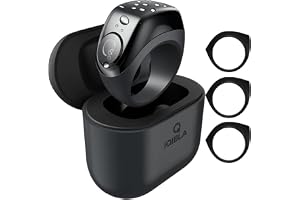 Jood J01 Smart Zikr Ring Tasbih Counter, Smart Rings Tasbeeh For Prayer Reminder OLED Display,IP67 Waterproof, 3 Sizes (18/20/22mm) + Charging Case (Black)