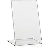 VITAdisplays® DIN A5 Table Stand, L Stand, Advertising Stand, Oblique, Transparent