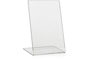 VITAdisplays® DIN A5 ekspozytor stołowy/stojak L/stojak reklamowy/ukośny, przezroczysty (NE-370L)