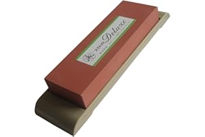 Pierre à Aiguiser Japonaise Suehiro pour Couverts de Table et Couteaux avec Lame en Acier Inoxydable Grain Moyen #320 avec Base Incluse, Usage Domestique