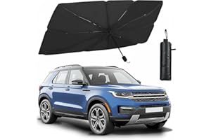 PROBUK Protector Solar para Parabrisas 140x80 cm - Cortina Plegable para Coche con Protección UV y Anti-Calor - Tamaño Universal para Automóvil, SUV, Furgoneta y Camioneta
