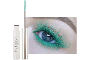 Allbestaye Bunt Wimperntusche Wasserfest Feiner Pinsel Grün Schwarz Weiß Wimpern Long-lasting