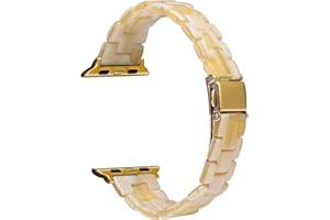 EWENYS Cinturino Elegante Sottile in Resina Stretta di Lusso per Donne, Compatibile con Apple Watch Series 8 7 41mm, Series 6 5 4 SE 40mm, SerieS 3 2 1 38mm