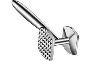 Aliglow Meat Tenderizer 304 Stainless Steel Meat Hammer/Mallet Tool/Pounder For Tenderizing and Pounding Steak, Beef And Poultry. Solid Metal Construction