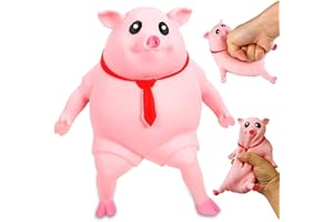 BGTLJKD Schweinchen Squeeze Toy, Lustiges Anti Stress Schwein zum Quetschen, Rosa Antistress Spielzeug Squishy Pig, Sensorisches Fidget Spielzeug für Kinder & Erwachsene, Party Mitgebsel