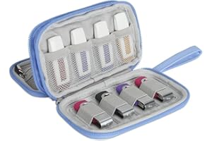 HALLART BUBM Etui na pamięć USB, przenośna wodoodporna torba na akcesoria elektroniczne na pendrive USB, karty SD, słuchawki i inne małe akcesoria, niebieski