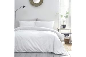 LAQULA Serene Dart plisowana Boutique zestaw poszewek na kołdrę, biały, super King