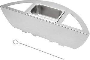 ONLY FIRE Onlyfire Caja Ahumadora de Acero Inoxidable, Caja de ahumar con depósito de aguapara Weber Parrilla de carbón de 57cm, Barbacoa Baja y Lenta