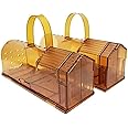 URbazaar 2pcs Mouse Trap,Rat Trap Easy to Carry with Handle Safe and Clean, Large Size Trap It can be Used not only for mice of Various Sizes,but Also for Weasel,Lizards