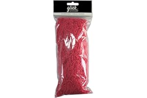Glick Luxury Shredded Tissue Paper, Perfect for use in Gift Wrapping, Art & Crafts,30 GMS, Red (Packaging May Vary)