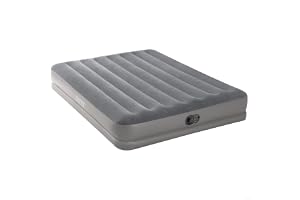 Intex 64114 Materasso Matrimoniale con Pompa Fastfill USB, Colore Grigio, 152 x 203 x 25 cm