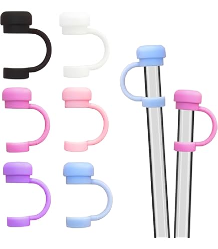 4 Pièces Diamant Pailles Couvre,Stanley Couvercles De Paille En Silicone, Capuchons De Paille Réutilisables Pour,bouchon Anti-poussière Universel En Paille,Convient Aux Pailles De 10 Mm De Diamètre