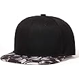 Quanhaigou Adjustable Snapback Hat for Men Women,Unisex Hip Hop Baseball Cap Flat Bill Brim Dad Hats