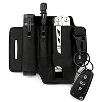 Multitool Lederscheide EDC Pocket Organizer - Hohe Lederqualität - mit Schlüsselhalter für Gürtel und…