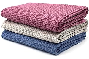 VmG-Store Juego de 3 gofres de piqué de 0,5 m x 1,5 m, tela 100% algodón, Tex Standard 100 (juego 17, juego de 3)