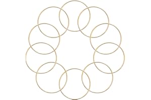 KALIONE Metallringe zum Basteln 10 Stück 8cm Gold Metallringe Metall Ringe Deko für Traumfänger Ring, Makramee Ring, Wickeltechnik, Floristik,Hochzeitskranz,Hoops