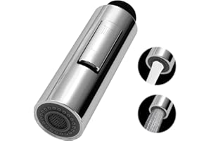 Joynine Cabezal Recambio Grifo Cocina, 2 Modos, Pulverizador Extraíble, Cabezal de Ducha de Repuesto de Plástico para Cocina y Baño, Adaptador Grifo Cocina, Aireador Grifo Cocina