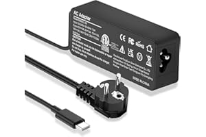 LTBSTOYE Chargeur pour Ordinateur Portable USB C 65W 45W pour Lenovo ThinkPad Yoga HP Chromebook Dell Latitude XPS ASUS Acer Samsung Google, Adaptateur d'alimentation de Charge Rapide de Type C