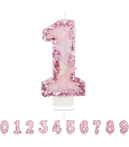 Geburtstagskerze Zahl 14 - Kuchenkerzen Happy Birthday Dekoration