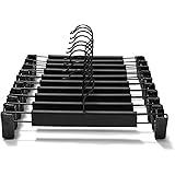 GUANJUNE Cintres Pantalons,Cintres de Jupe Peu Encombrants avec Crochets Pivotants à 360 °,Cintres à Pinces Réglables,Vêtemen