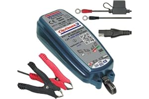 OPTIMATE - Chargeur Batterie Optimate 3 - Pour Batterie 12V - Peut Tester et/ou Charger Deux Batteries en Même Temps