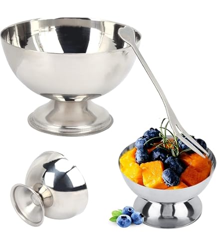 Tasse à Glace En Inox - Petit Bol Brillant Pour Desserts Et Mousses