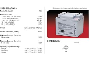 2 X MK Power AGM Mobility Scooter Batteries 12V 50Ah