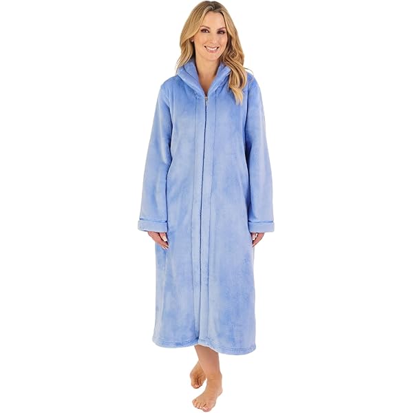 Ringella dames badjas badstof rits night M118701