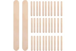 Veemoon 100pcs Wood Tongue Depressors, 5.9inch Disposable Tongue Sticks Natural Wooden Depressors Ice Cream Sticks - Whole Box Package - Smooth Surface for Safety