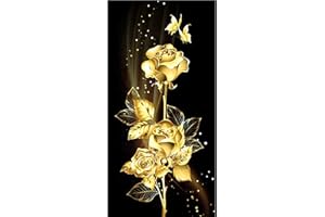 Huacan Diamond Painting Erwachsene Rose Blume Foto Diamant Paintings Bilder Blumen Voll Eckige Bohrer Diamante Malerei Stickerei für Kinder Home Wall Decor 30x60cm