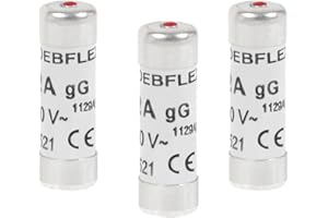 Fusible électronique - Fusible céramique - Fusible avec Voyant - Fusible 20A - Sachet De 3 Fusibles avec Voyant 10,3X31,5 20A 400 Volts - Debflex 715346