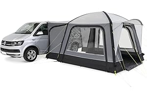 KAMPA - Auvent autoportant Gonflable - Cross AIR - Largeur 3m, Noir, Gris, Transparent